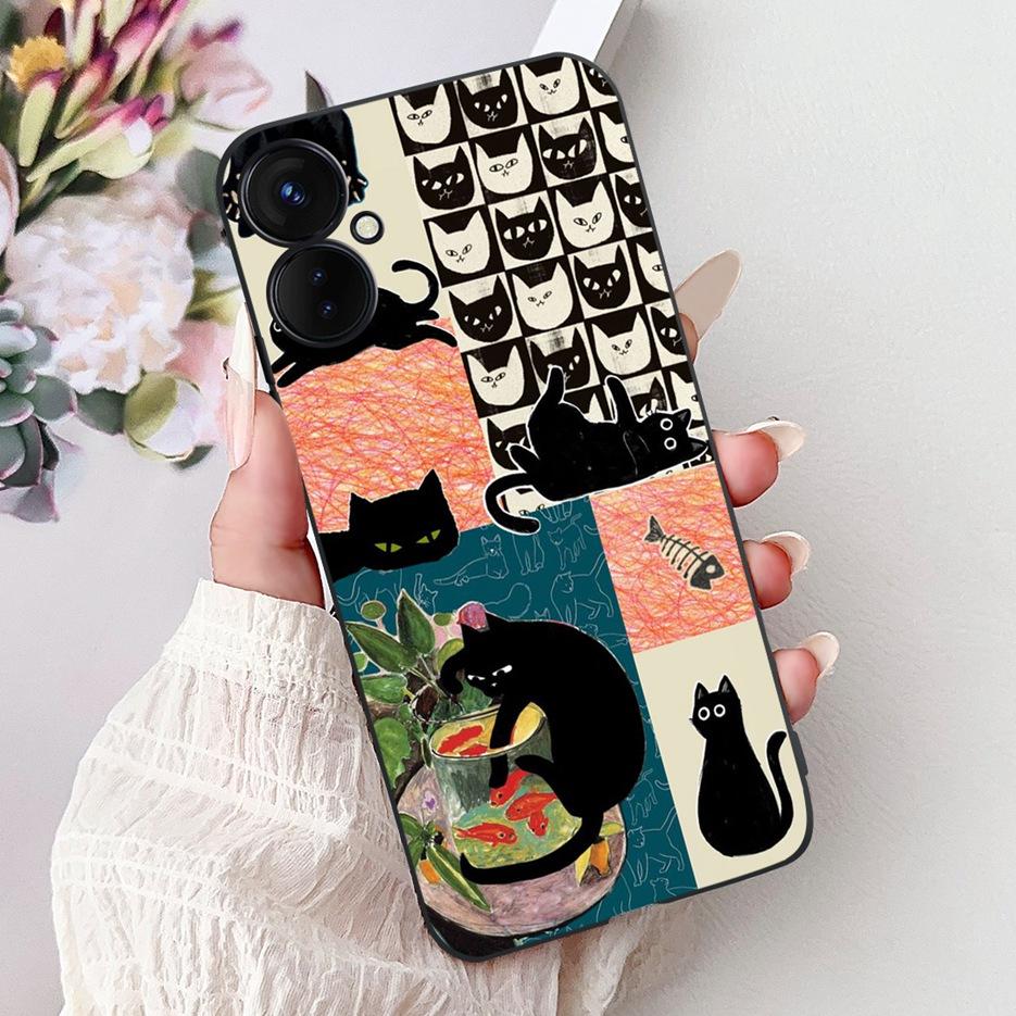 For Tecno Spark 9 Pro Case Spark9 Pro KH7n New Luxury Painted Cover Soft Silicone Phone Case For Tecno Spark 9T Spark9T KH6 Bags