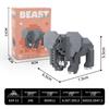 Fierce Beasts Building Block Model: Lion, Tiger, Black Panther, Gorilla - Educational Toy Gift