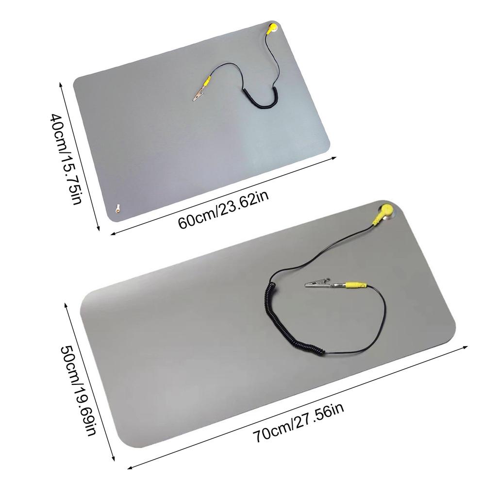 Antistatická bezpečnostní podložka s uzemňovacím vodičem a ESD náramkem vhodná pro opravy počítačů, mobilů, citlivé elektroniky