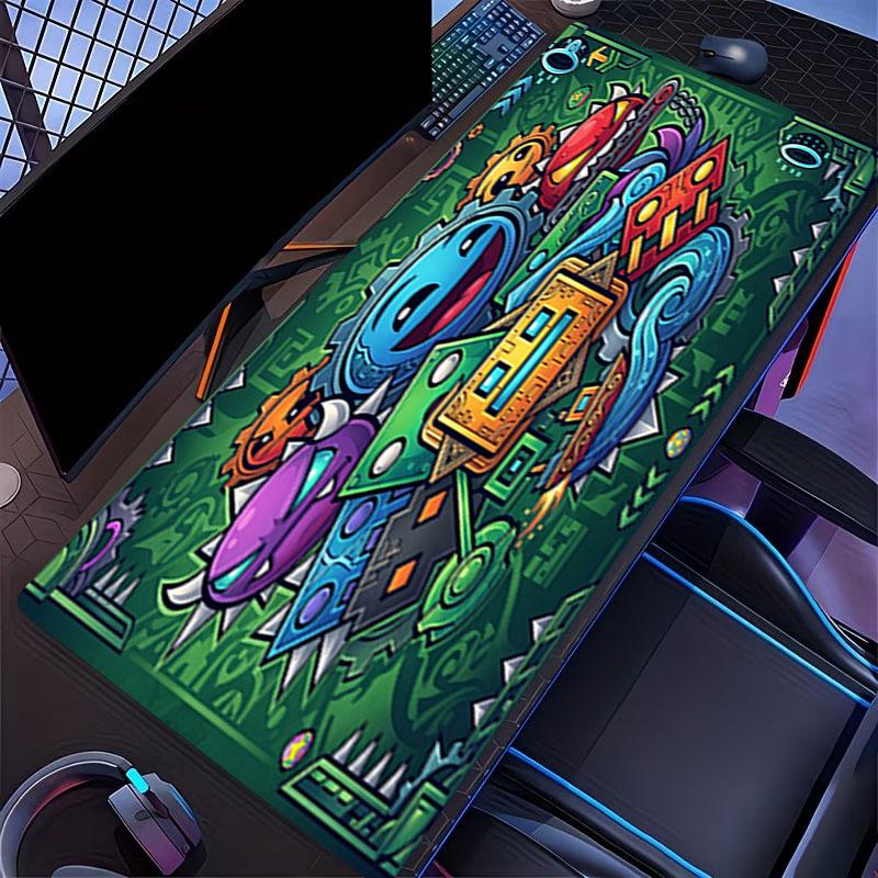 Tappetino Mouse Stampa Geometry Dash, per Tastiera Pad Laptop PC Mat per Ufficio Uso Domestico, Decorazione Scrivania, Regalo di Compleanno Perfetto per Giocatori