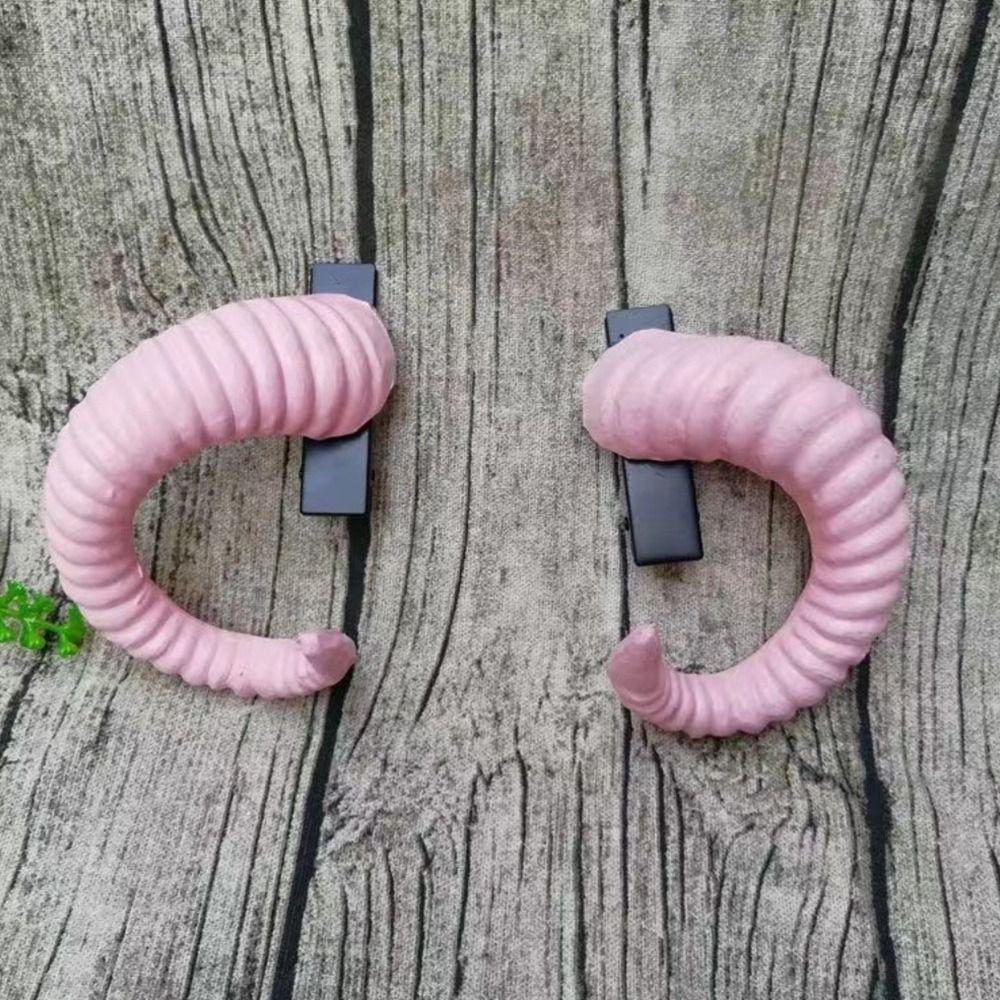 Black Gothic Style Devil Horn Headband Ram Horns Shape Masquerade Party Accessories for Women