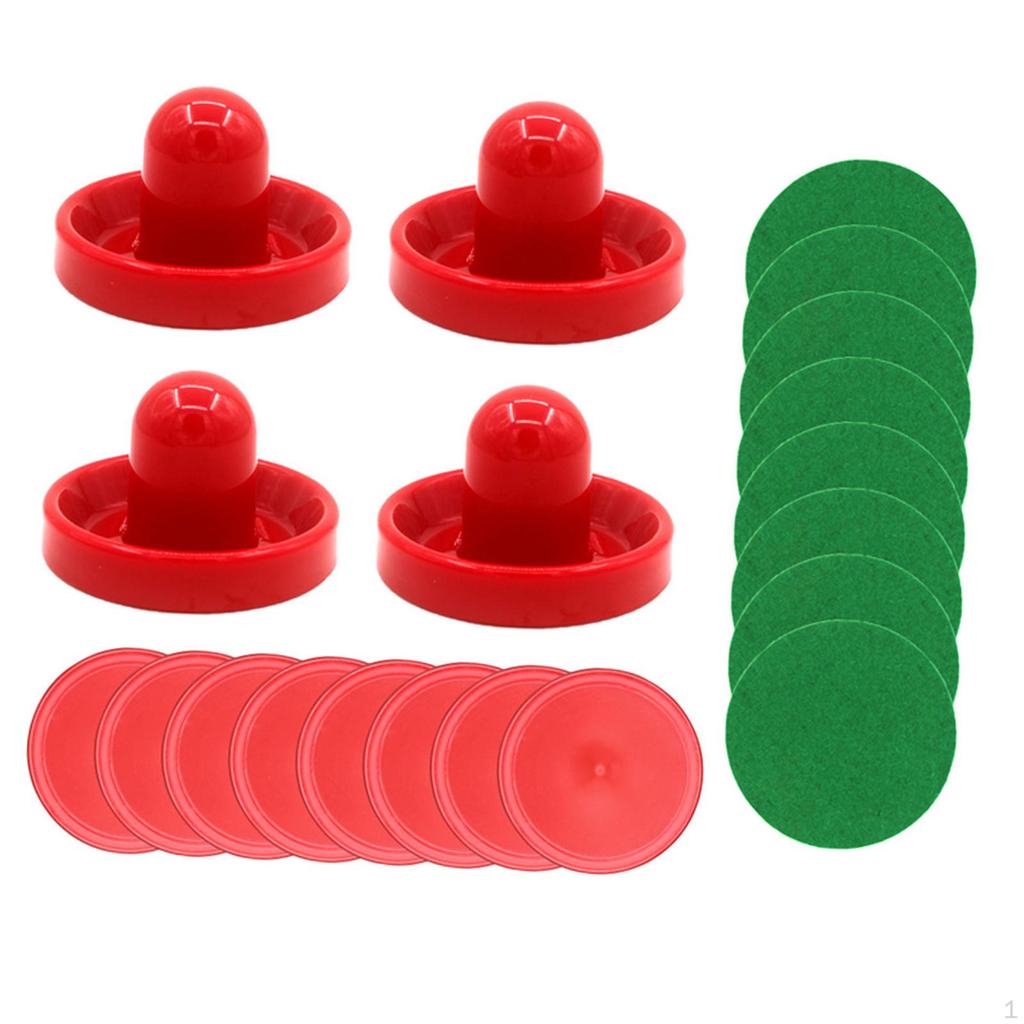 1 Set Mini Air Hockey Pushers and Pucks, Paddles Slider Pusher Goalies