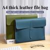 PU Leather Document Folder A4 Storage Bag Fashion Document Bag  Office Organizer