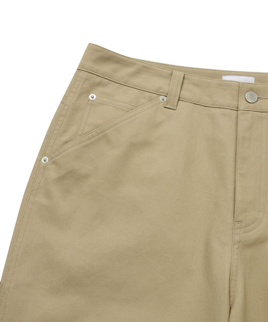 COVERNAT Semi-Wide Fit Work Pants Beige