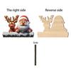 Christmas Garden Signboard, Wooden Courtyard Sign, Outdoor Winter Christmas Decoration, Family Front Door Decoration 2piece Set