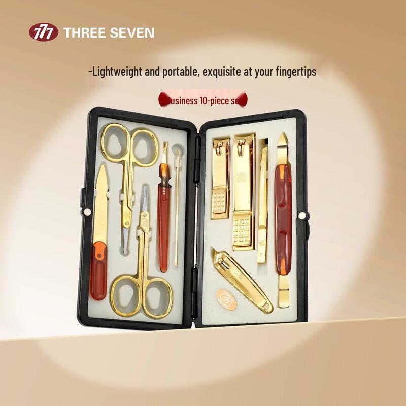 THREE SEVEN DS-2100ZG 10-Piece Nail Care Tool Set