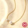 S925 Sterling Silver 2 Pearl Slidable Necklace Bridesmaid Necklace Bohemian Vintage Women'S Necklace Necklace