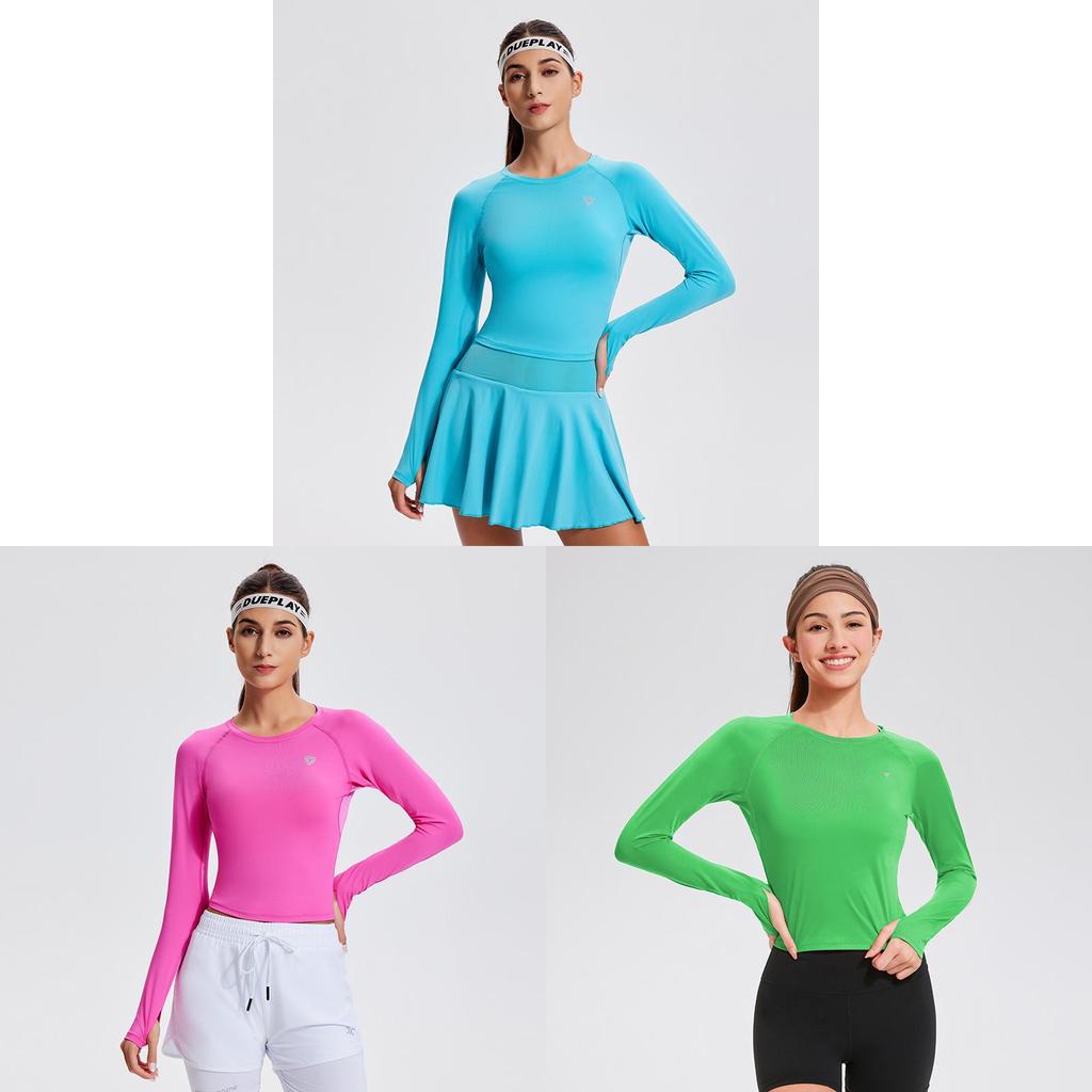 Womens Athletic Running Yoga Top With Stretchy Polyester Fabric For Gym Fitness