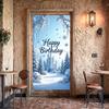 Birthday Banner Wonderland Photoshoot Background Party Backdrop Snowy Celebration Decoration For Festive Indoor