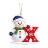 Christmas Snowman Letter 2D Acrylic Hanging Ornament for Holiday Tree Decor