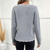 Women's Openwork Long-Sleeve Pullover Oversized Knit Top