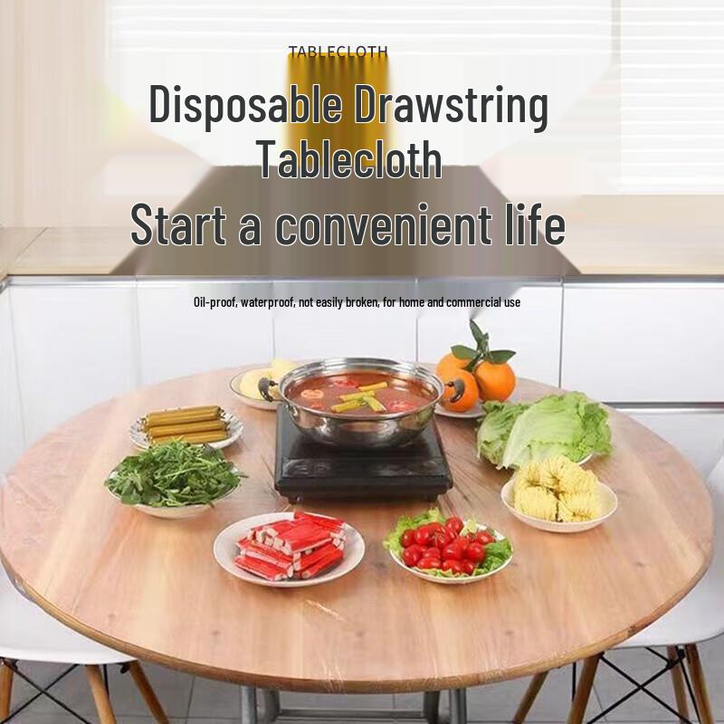 

Fangcaodi Disposable Plastic Tablecloths, 10-Pack