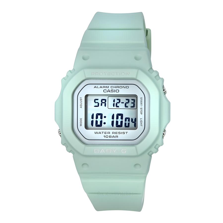 

Casio - Green Silicone Strap Digital Display Quartz Watch for Women BG-81-4E1DR зелений