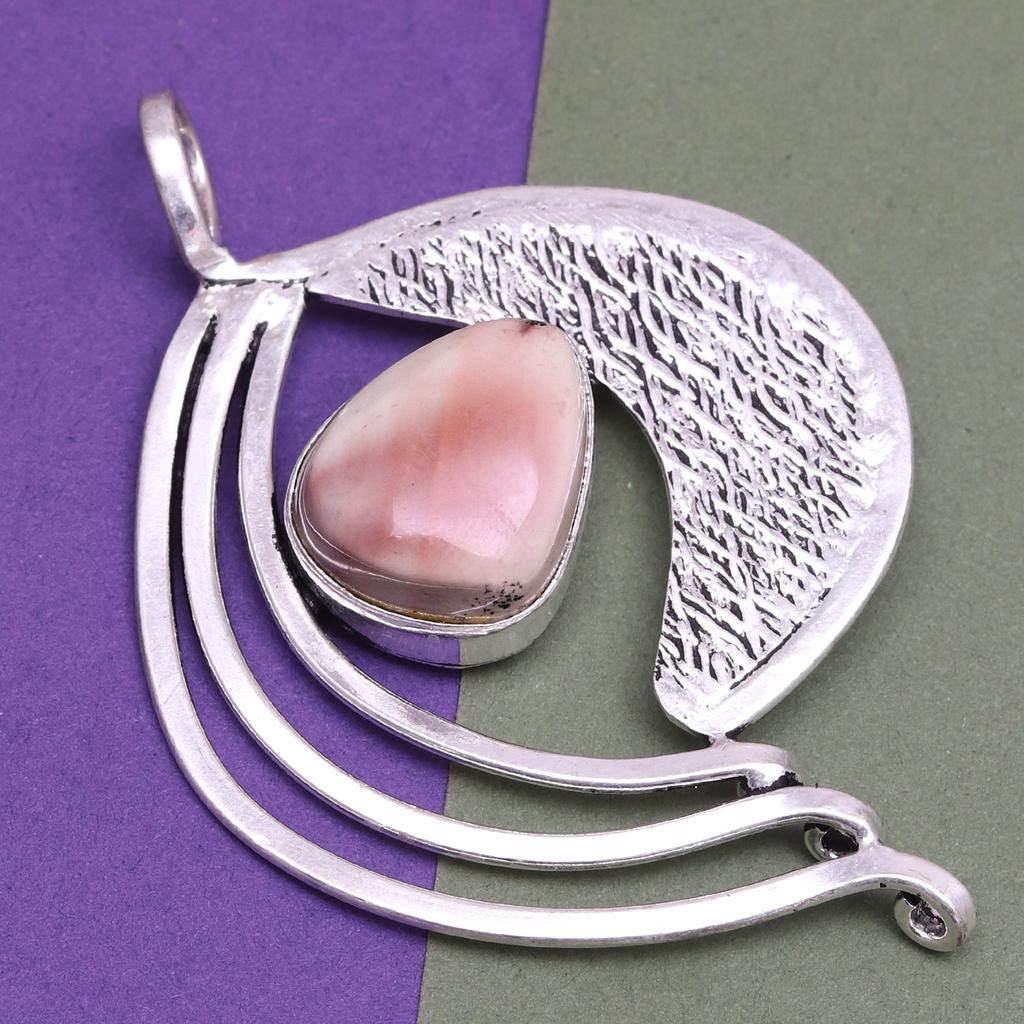 Imperial Silver  Jasper Gifted Necklace Gemstone Jewelry Pendant Natural