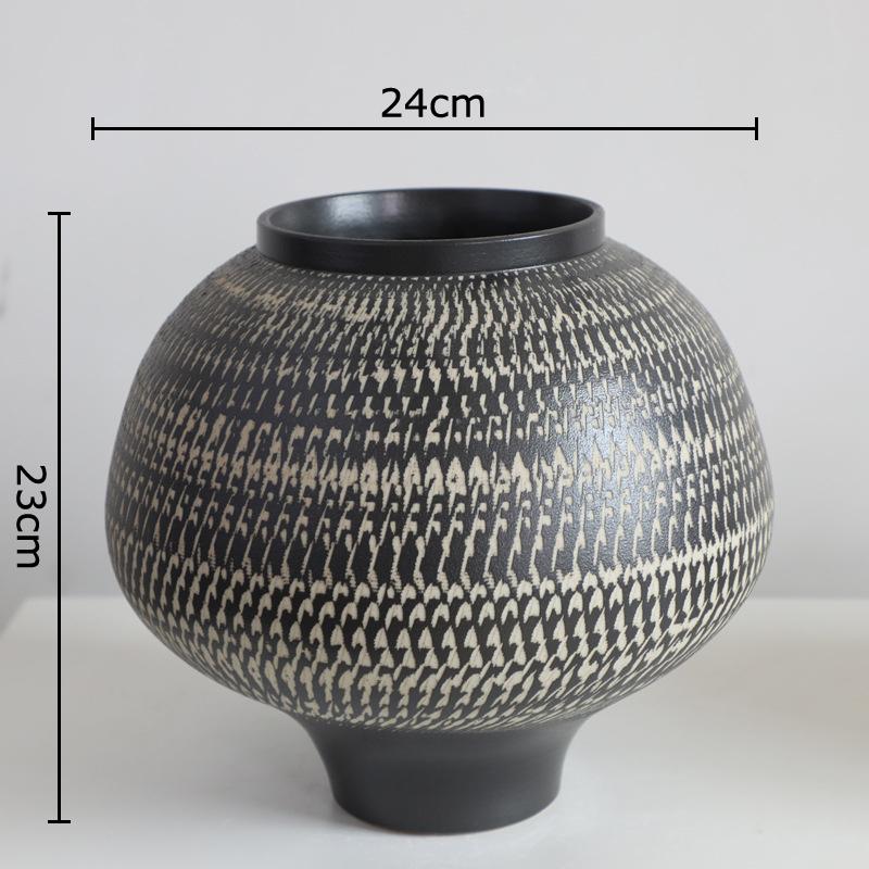 Minimalistische Runde Keramikvase Kreativer Blumentopf Tischdekoration Blumenarrangement Moderne Blumenvase Raum Ästhetische Dekoration
