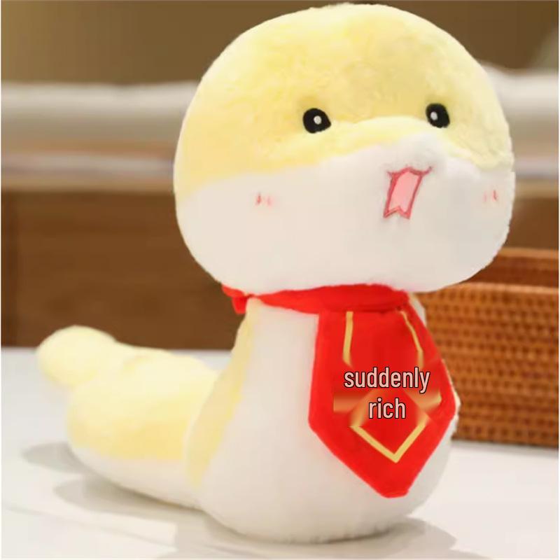 

Плюшевая игрушка «Год Змеи 2025» - Красная элегантная кукла-змея для украшения стола на ежегодном собрании от TYmy Height 25cm