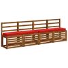 1 Piece VUGHT Bench Cushion 100percent  Polyester Red 110 X 30 X 5 Cm