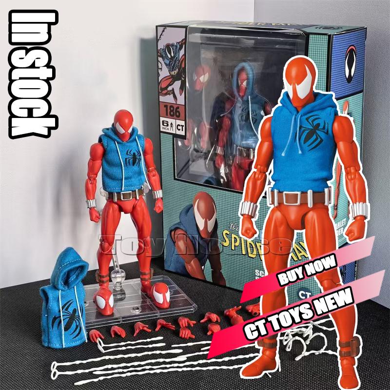 In Stock Full Range Ct Toys Spiderman Mafex 143 Ben Reilly Comic Ver The Amazing Spider-Man 001 Anime Action Figure Toys Gift