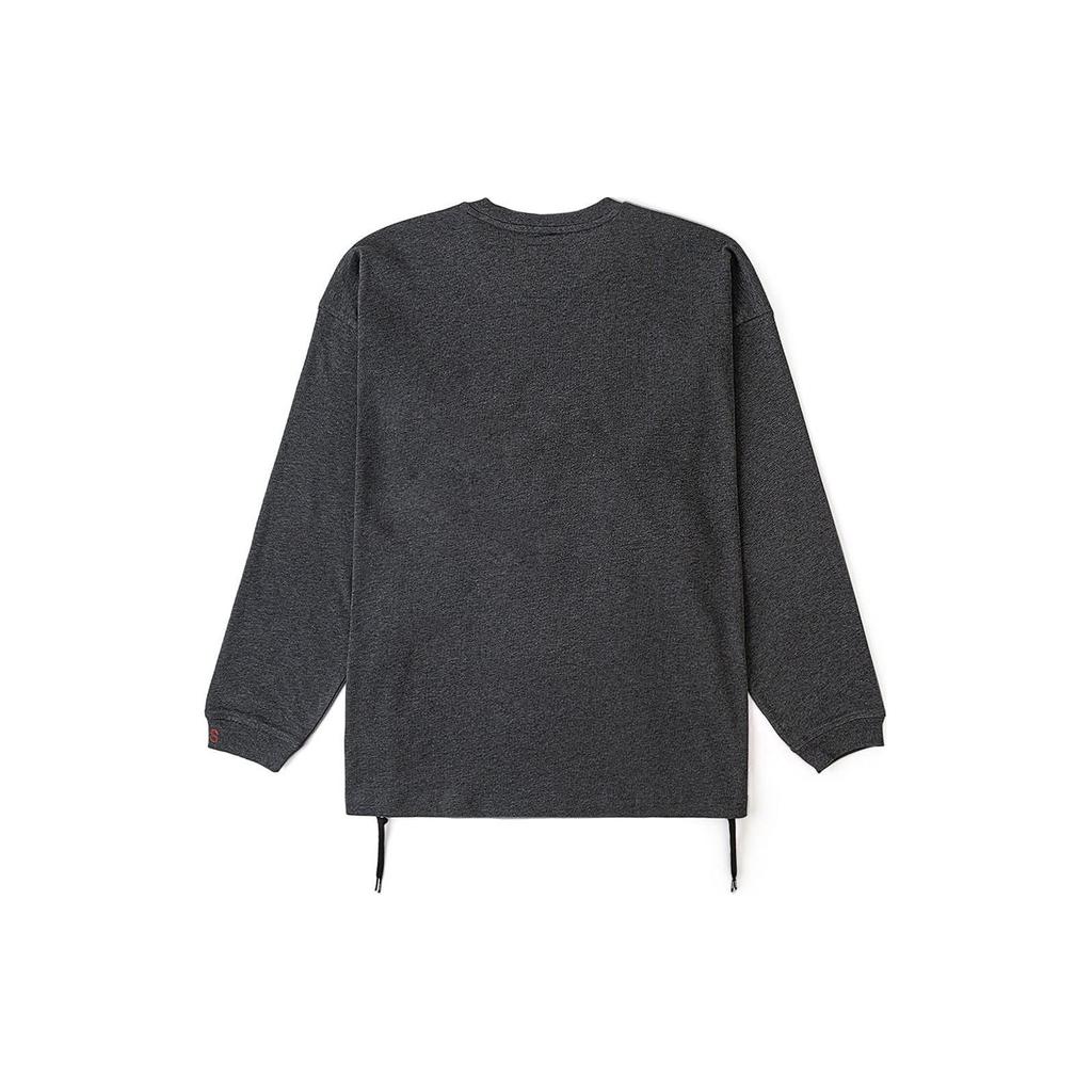 Vans Tokyo Design Collective Crew Neck Solid Long Sleeve T-Shirt Unisex Tops Gray Black VN000H2SBHH