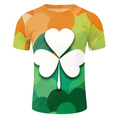 St. St. Patrick's Day Herren 3D Vollständig Bedrucktes Vintage T-Shirt Kurzärmeliges Hemd Oberteil T-Shirt Unisex Harajuku Y2k Streetwear Kinder T-Shirts