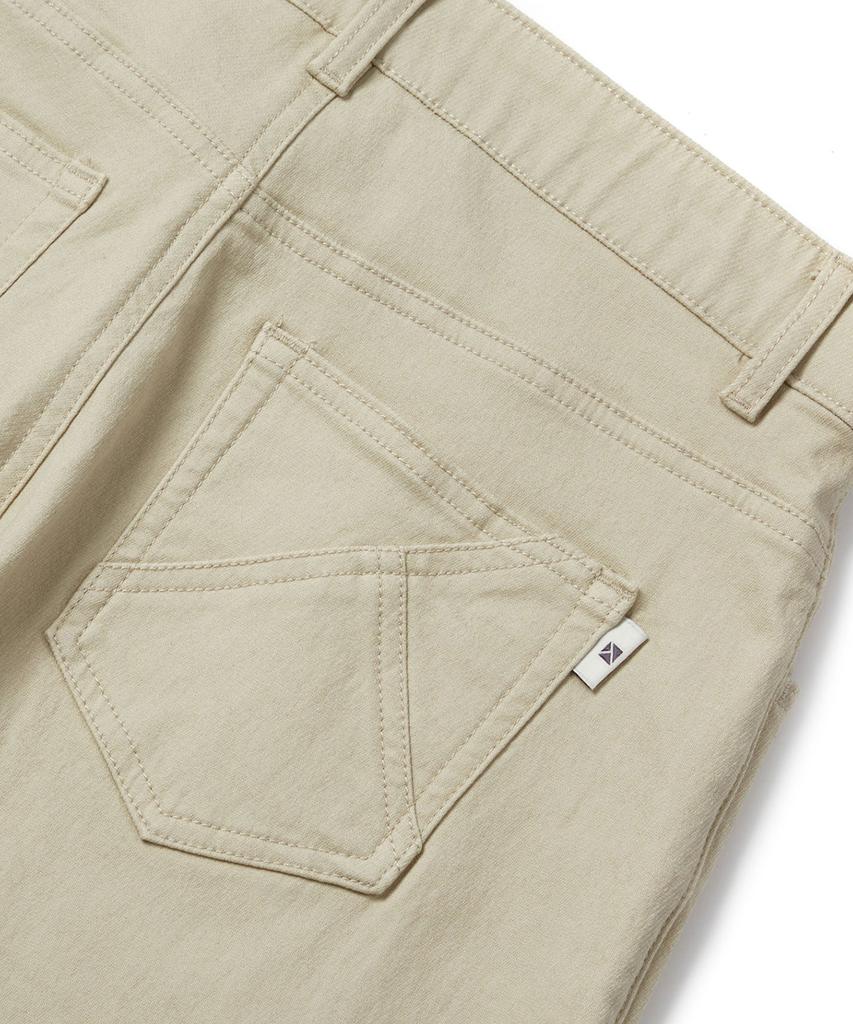 KULTE Women'S Fleece-Lined Elastic Waist Chino Pants Light Beige