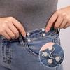 No Sewing Buttons Adjustable Waist Buckles Easy Install Reusable Jeans Waist