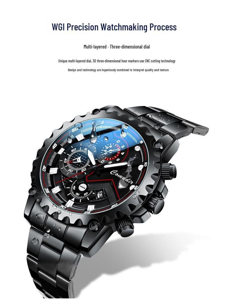 Men's Trendy Sports Watch: 2022 Automatic Mechanical & Quartz Electronic for High School Students