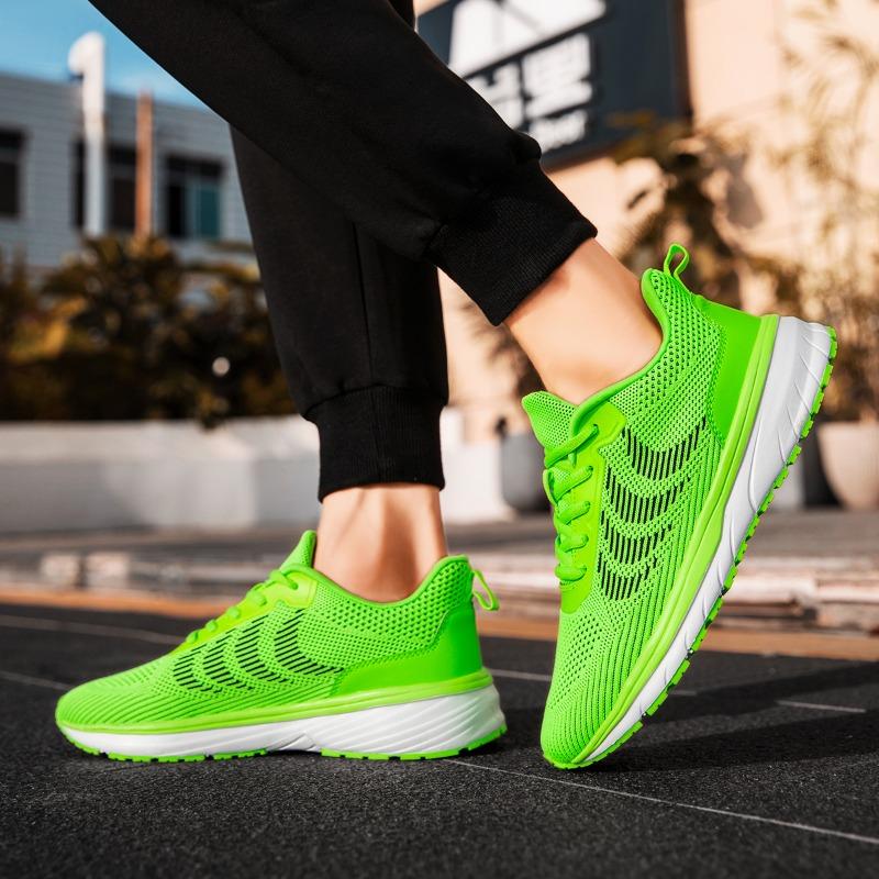 

Damyuan высококачественные мужские кроссовки для бега, легкие спортивные туфли, сетчатые дышащие повседневные кроссовки, нескользящие, для активного отдыха для мужчин 46 зелёный