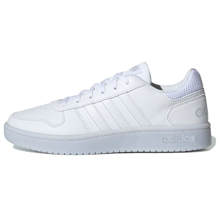 Adidas Neo Hoops 2.0 Non-Slip Durable Low-Top Skate Shoes Women Sneakers White EE7896
