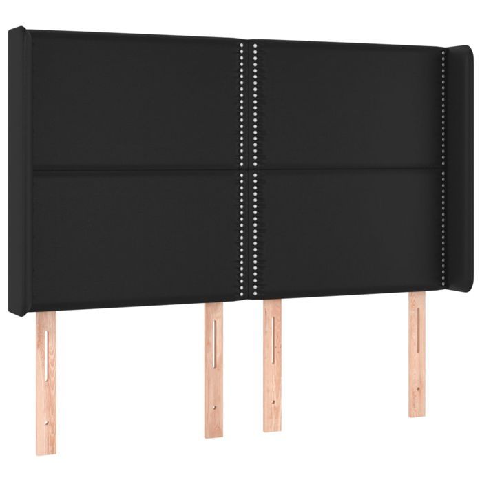 VidaXL LED Headboard Bedroom Furniture Double Bed Accessory Head of Bed Frame Interior Black 3123998