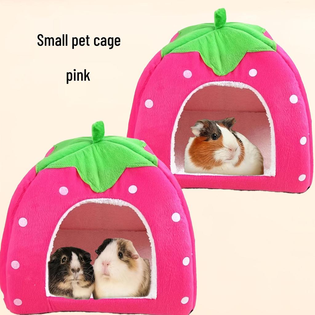 Washable Small Pet Strawberry Nest for Parrots, Guinea Pigs, and Hamsters