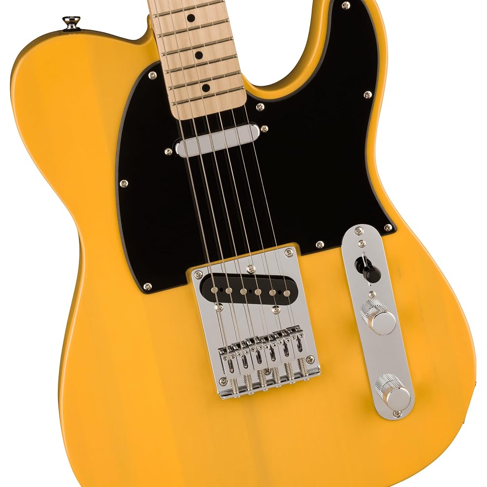 Squier by Fender Squier Sonic™ Telecaster®, Maple Fingerboard, Black Pickguard, Butterscotch Blon...