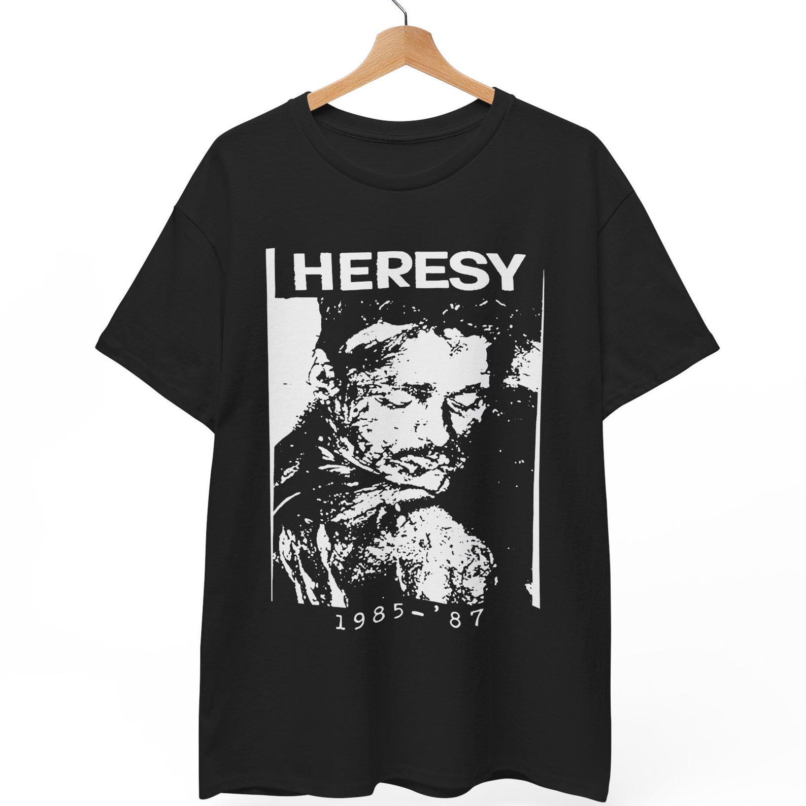 Heresy Band T-Shirt | 1980s UK Hardcore Punk Tee L
