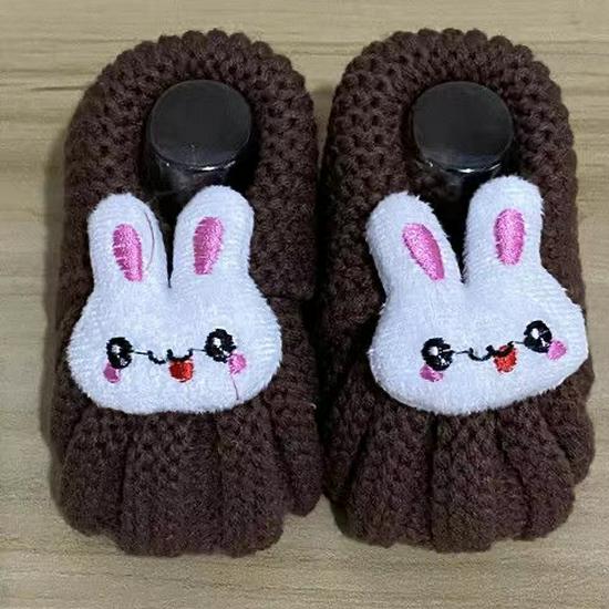Scarpine da Bambino in Lana Lavorate a Maglia a Mano per Primavera e Autunno (0-6 mesi)