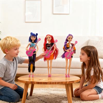 3 Buc. Păpușă Kpop Hunter Girl cu Accesorii de Chitară Personaj de Film de Animație Jucărie de Colecție Articulații Mobile Figurină de Acțiune Fată Decorațiune Ornament Fani