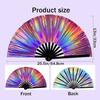 Raves Hand Fan Foldable Craft Holding Lasers Colors Hand Fan Festival Handheld Folding Fan For Dance Decoration Holiday Party