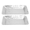 2PCS Stainless Steel Towel Tray Rectangular Serving Tray Decorative Vanity Platter Tray Kitchen Bath