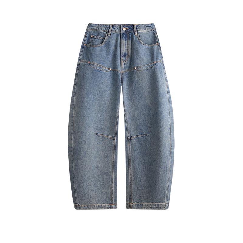 NVG·YOUNG Men's Cotton Blend Loose-Fit Scimitar Jeans