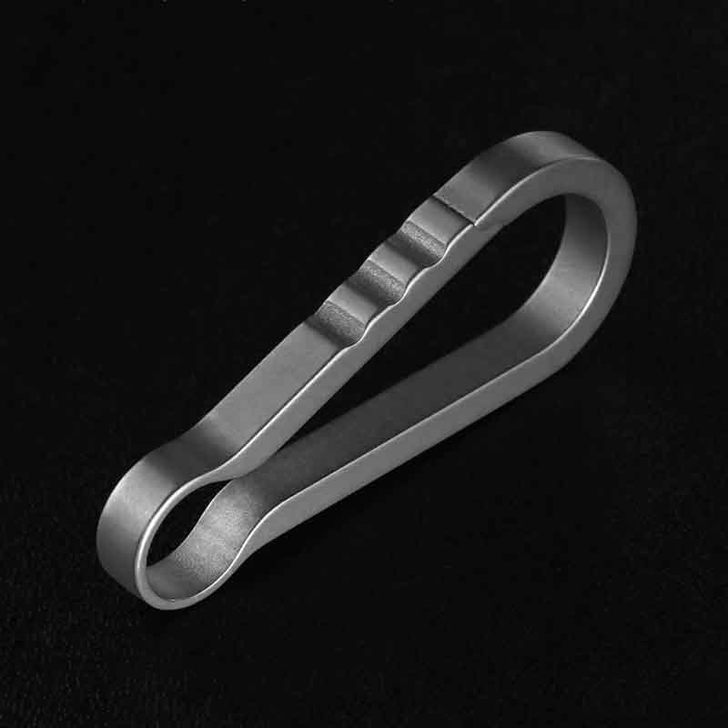 Mini Titanium Alloy Simple Keychain Connection Key Ring Quick-hang Buckle Simple Clasp Horseshoe Hanging Buckle Keyring EDC Tool