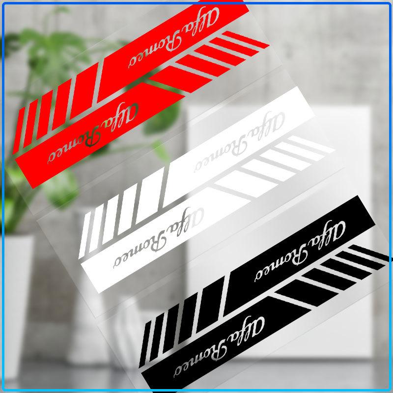 2Pcs Car Stripe Stickers Rearview Mirror Reflective Decals Decoration For Alfa Romeo 147 159 156 Giulietta Giulia Mito Spider Alpha Nheadrest
