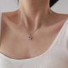 Simple and Small Star Necklace, Sweet Zircon Flower Necklace, Women's Light Luxury Collarbone Chain Necklace, Jewelry Temperament Versatile Jewelry