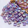 DIY Colorful Square Mosaic Glass Pieces, Suitable for Handmade, Perfect for Lamp Table, Glass Candle Holder, Background Walls