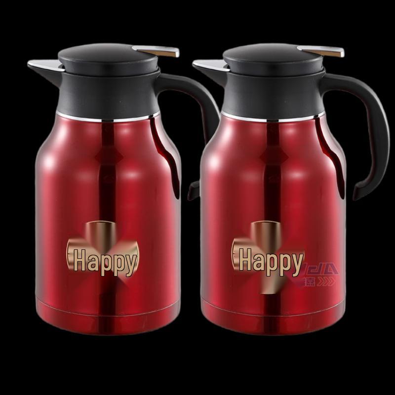Shangqi 1.6L Festive Black Red Insulated Kettle