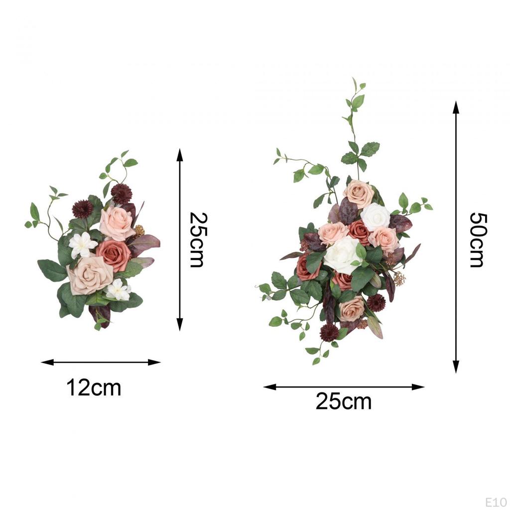 2 Pack Wedding Arch Floral Swag with Artificial Blooms for Home And Event