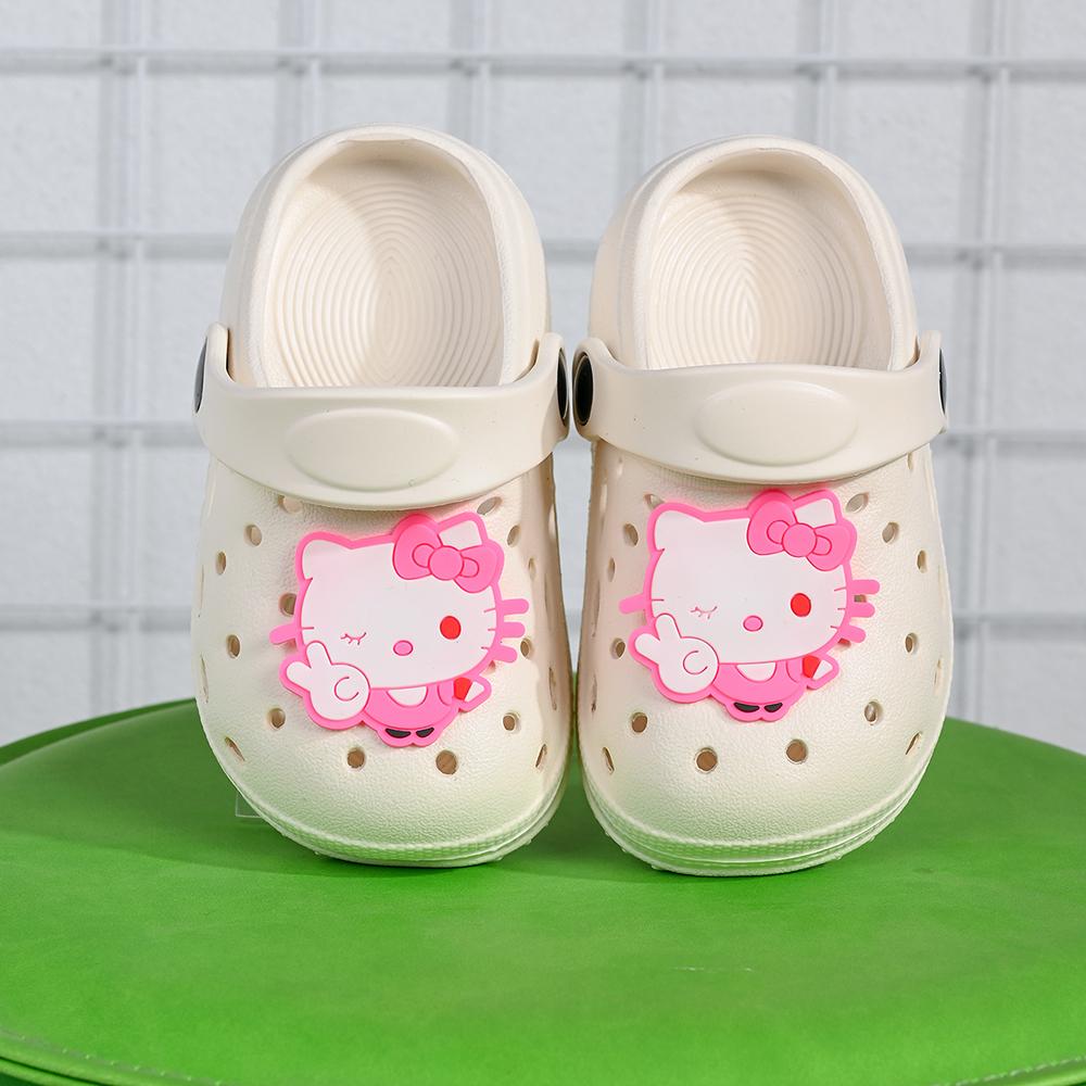 

New Sanrio Child Summer Slipper Cute Hello Kitty Pattern Non-slip EVA Hole Shoes Beach Sandals Garden Shoes House Slippers 23
