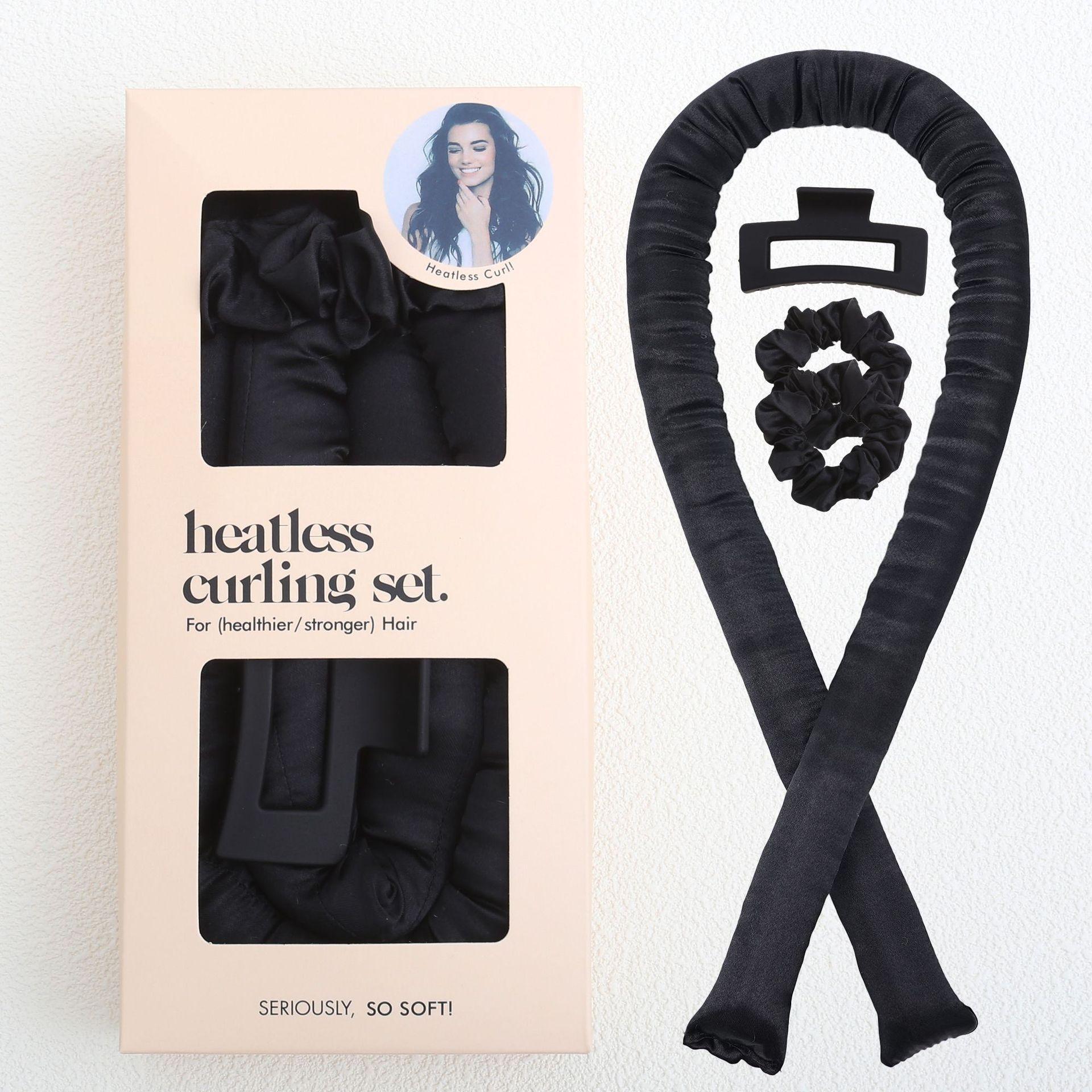 

Heatless Curling Rod, No Heat Hair Curler for Long Lasting Waves, Overnight Safe Hair Roller Set for Natural Curls Without Damage чёрный