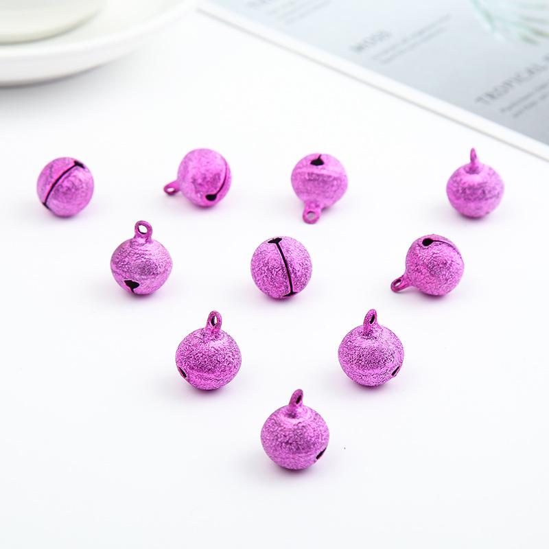 

Colored Frosted Copper Bells for DIY Jewelry and Pet Accessories 0.8 cm розы красного