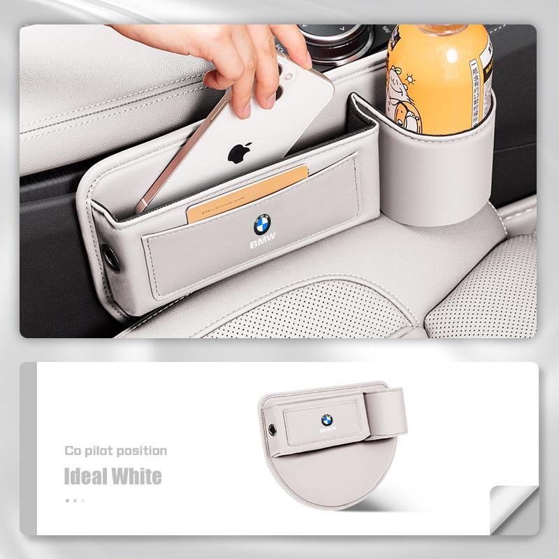 EBGU9 Leather Car Seat Gap Storage Box Cup Holder For BMW X1 X2 X3X5 X4 X6 X7 1 3 5 6 7 Series F40 E60 E90 F10 F15 F20 F30 G20 G30 G38