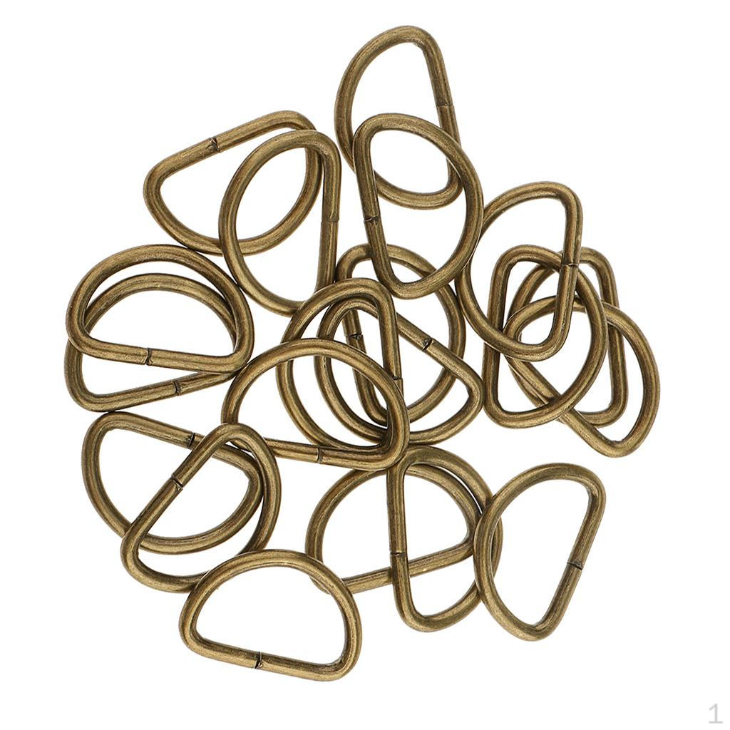 100 D-Rings Unwelded Split Curtain Tieback Loop Buckle Hook Ring DIY