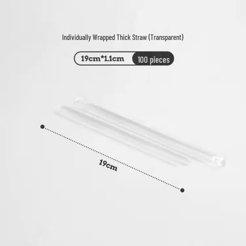 Individually Wrapped Disposable Thick Plastic Straws